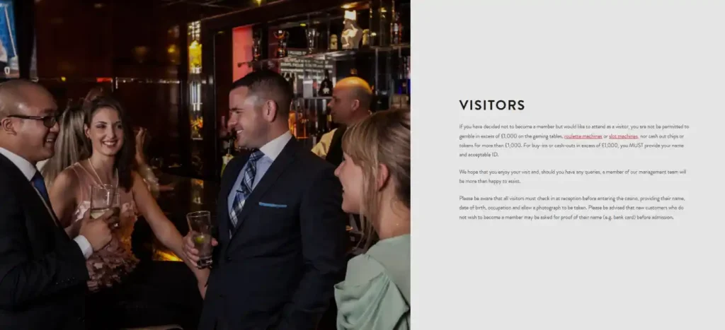 Official Napoleons first-visit basics page covering membership, identification, visitors and buying chips